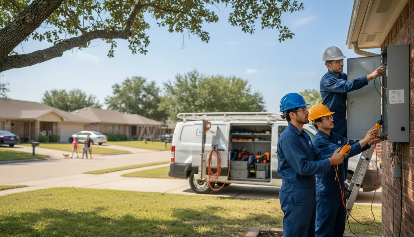 Certified electrician providing emergency electrical services in Portia, AR
